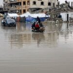 منخفض بيرون في غزة: 14 شهيدًا ودمار واسع للمباني والخيام - المهجر نت